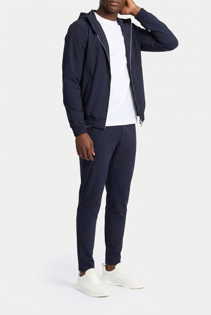 COMOCLO Ensemble Signature Bleu Marine Capuche