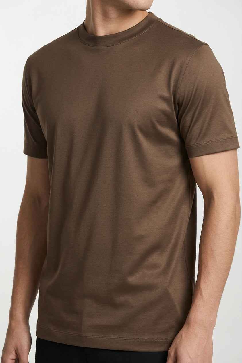 COMOCLO Shirt Luxe Cognac — Vêtement homme luxe Cognac | comoclo.com
