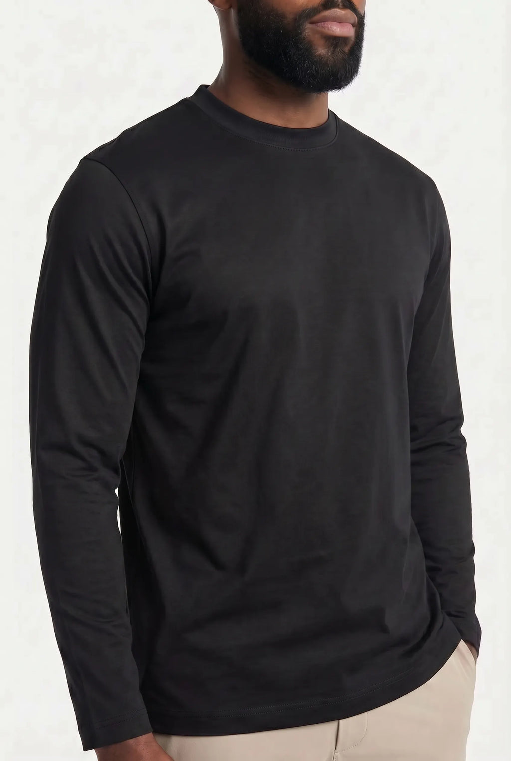 COMOCLO Shirt ML Luxe Noir — Vêtement homme luxe Noir | comoclo.com