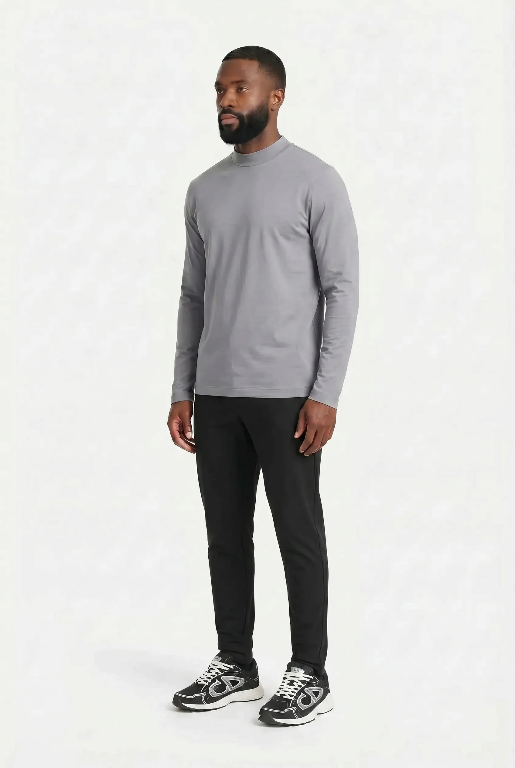 COMOCLO Shirt ML Luxe Gris Perle — Vêtement homme luxe Gris | comoclo.com
