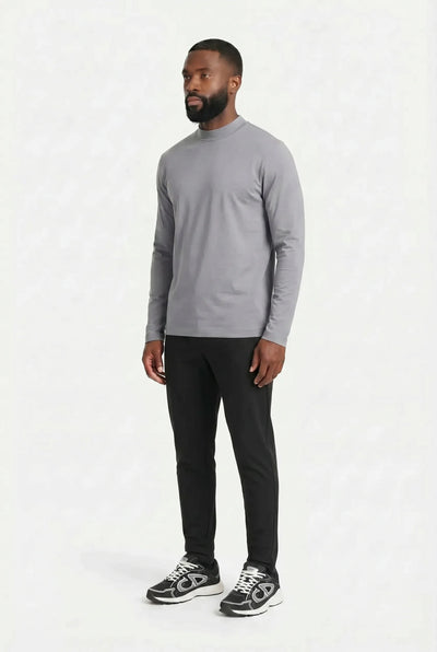 COMOCLO Shirt ML Gris Perle —  Gris | comoclo.com