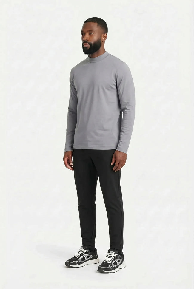 COMOCLO Shirt ML Gris Perle —  Gris | comoclo.com