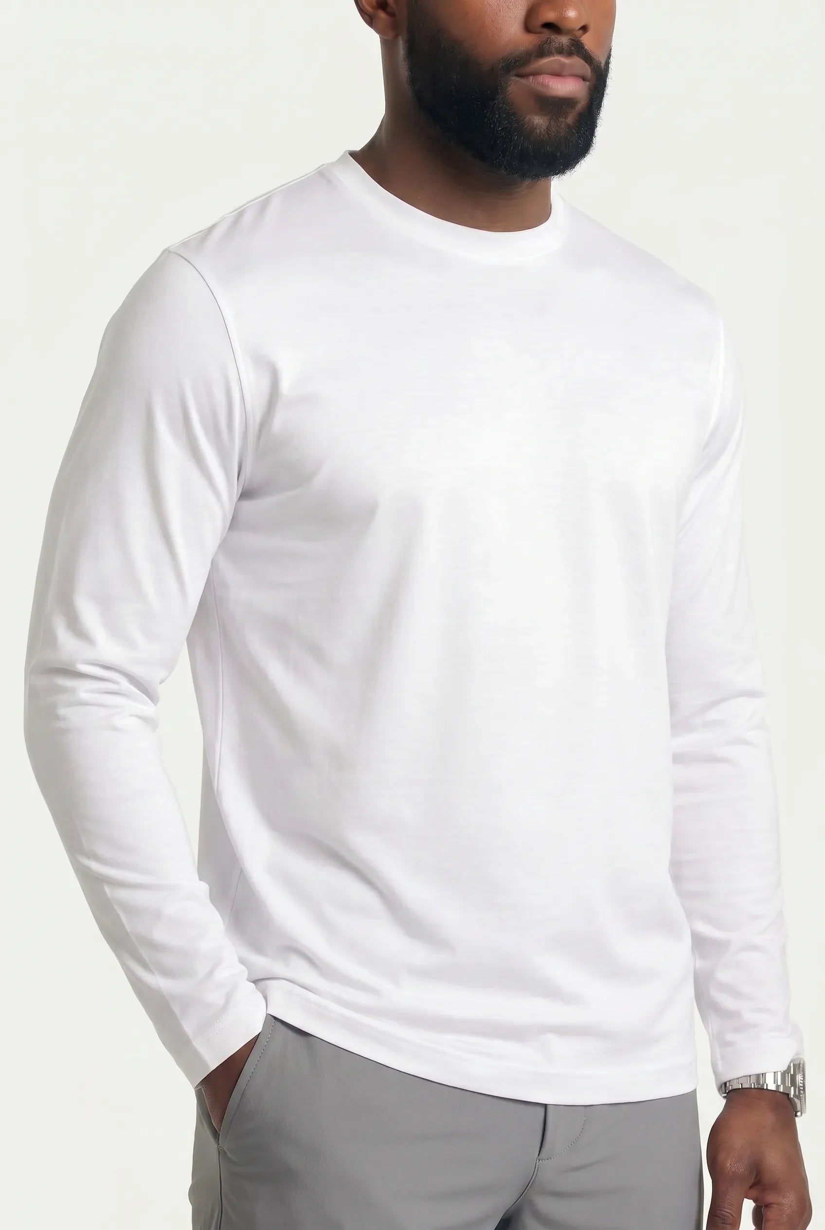COMOCLO Shirt ML Luxe Ivoire — Vêtement homme luxe Ivoire | comoclo.com