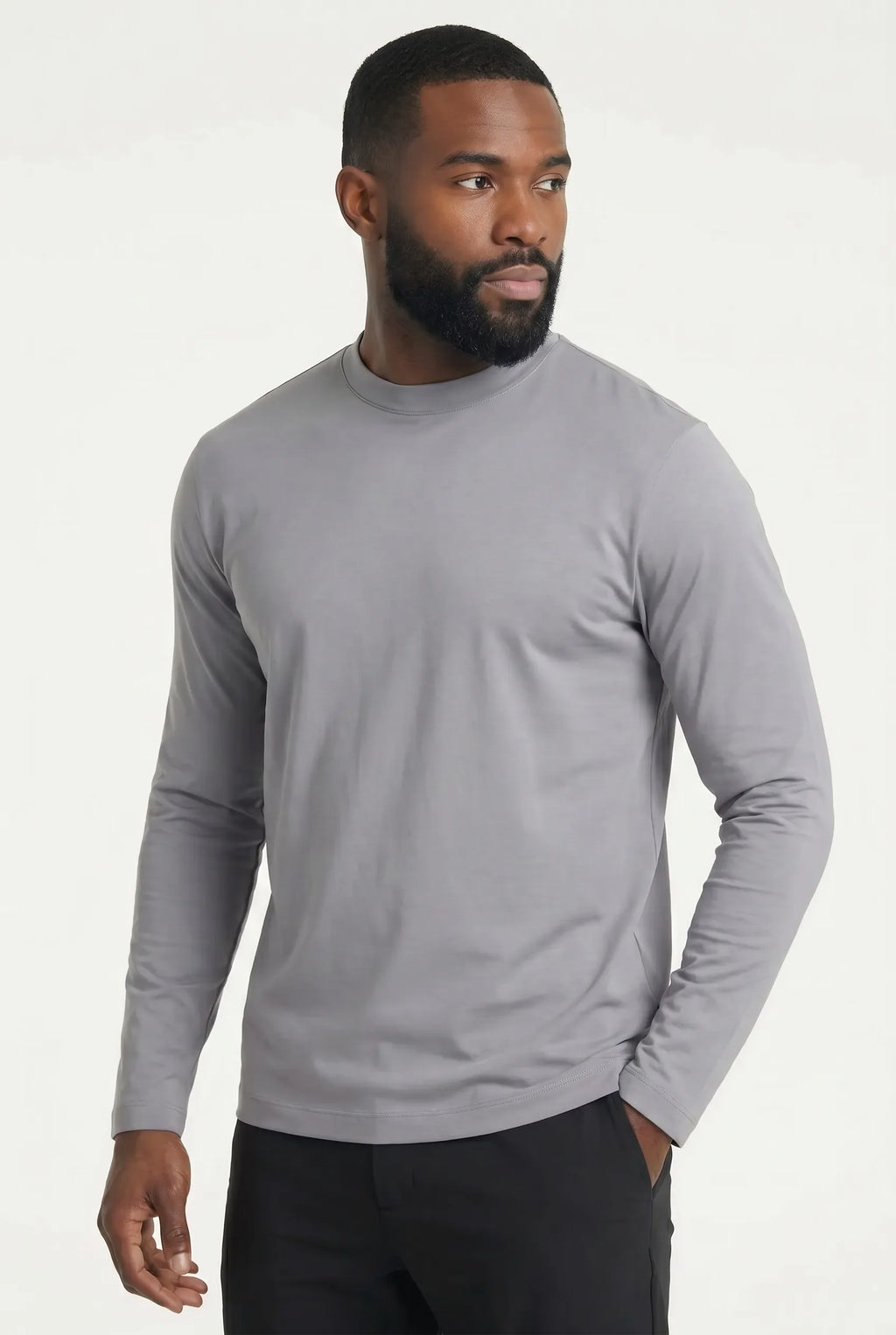 COMOCLO Shirt ML Luxe Gris Perle — Vêtement homme luxe Gris | comoclo.com