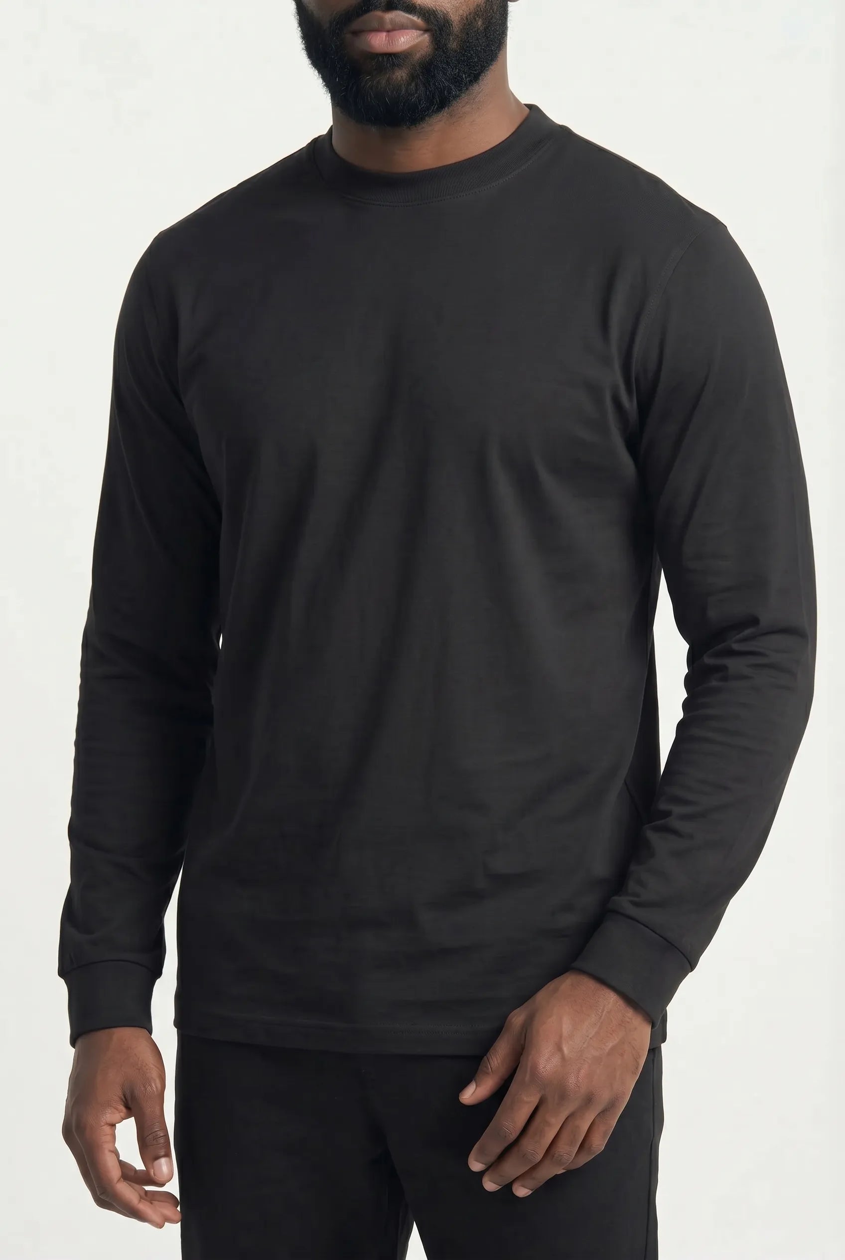 COMOCLO Shirt ML Luxe Noir — Vêtement homme luxe Noir | comoclo.com