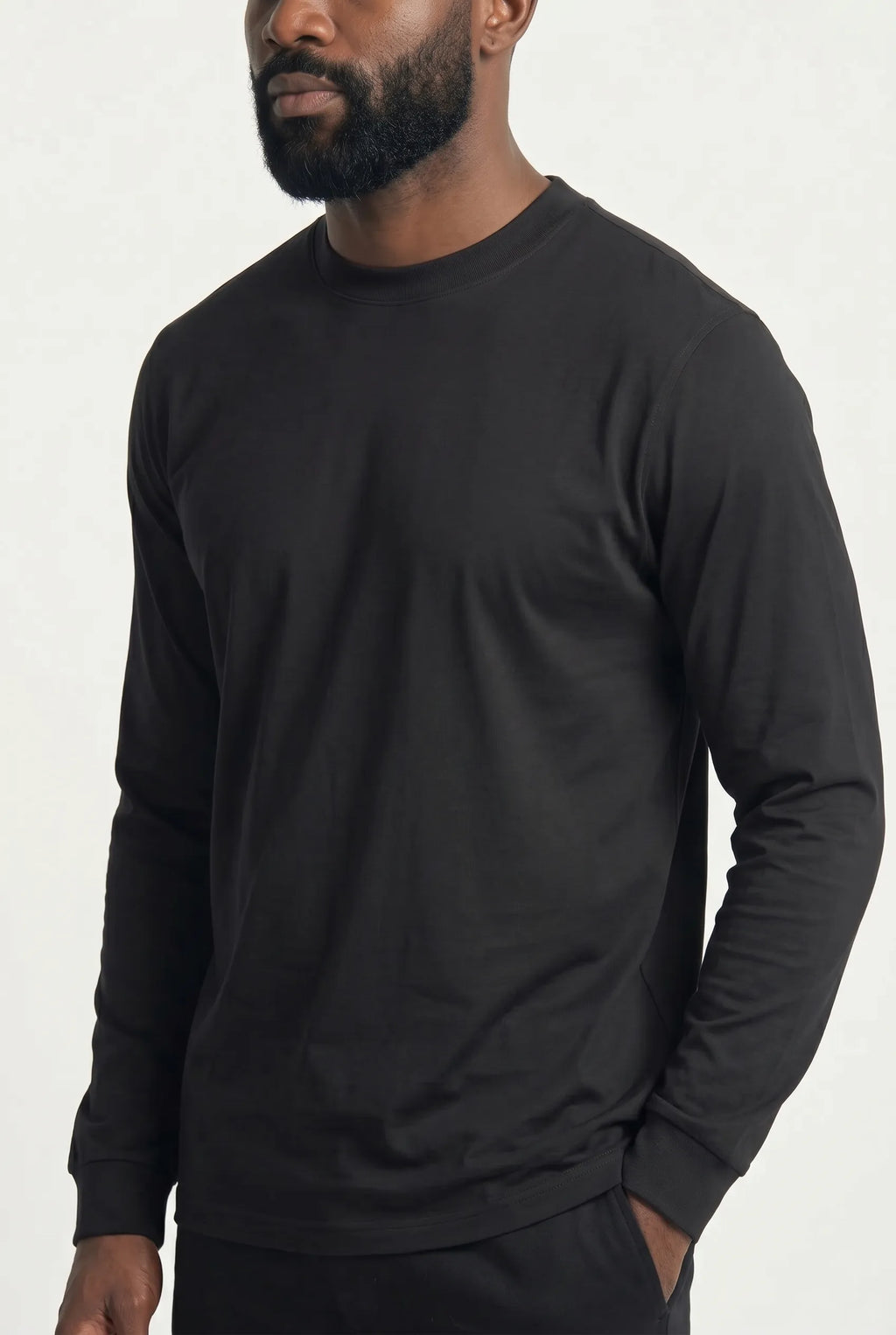COMOCLO Shirt ML Luxe Noir — Vêtement homme luxe Noir | comoclo.com