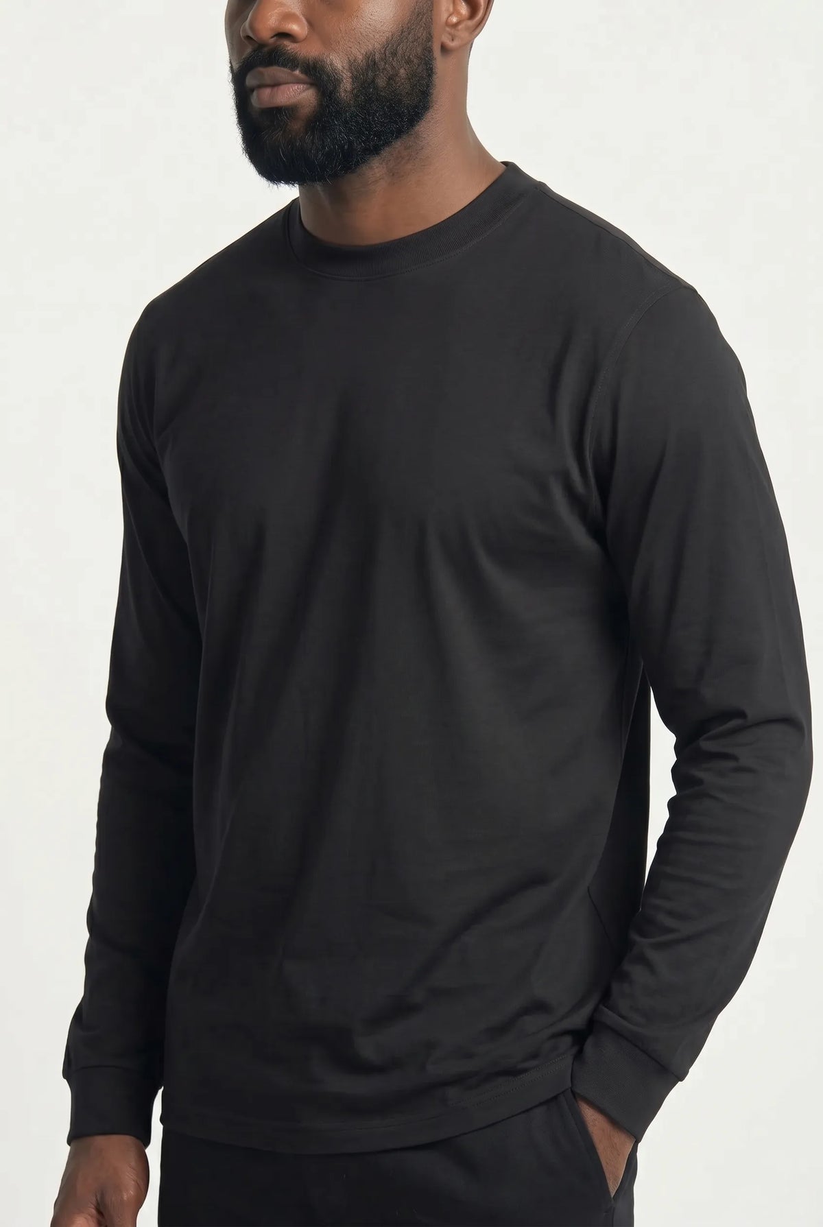COMOCLO Shirt ML Luxe Noir — Vêtement homme luxe Noir | comoclo.com