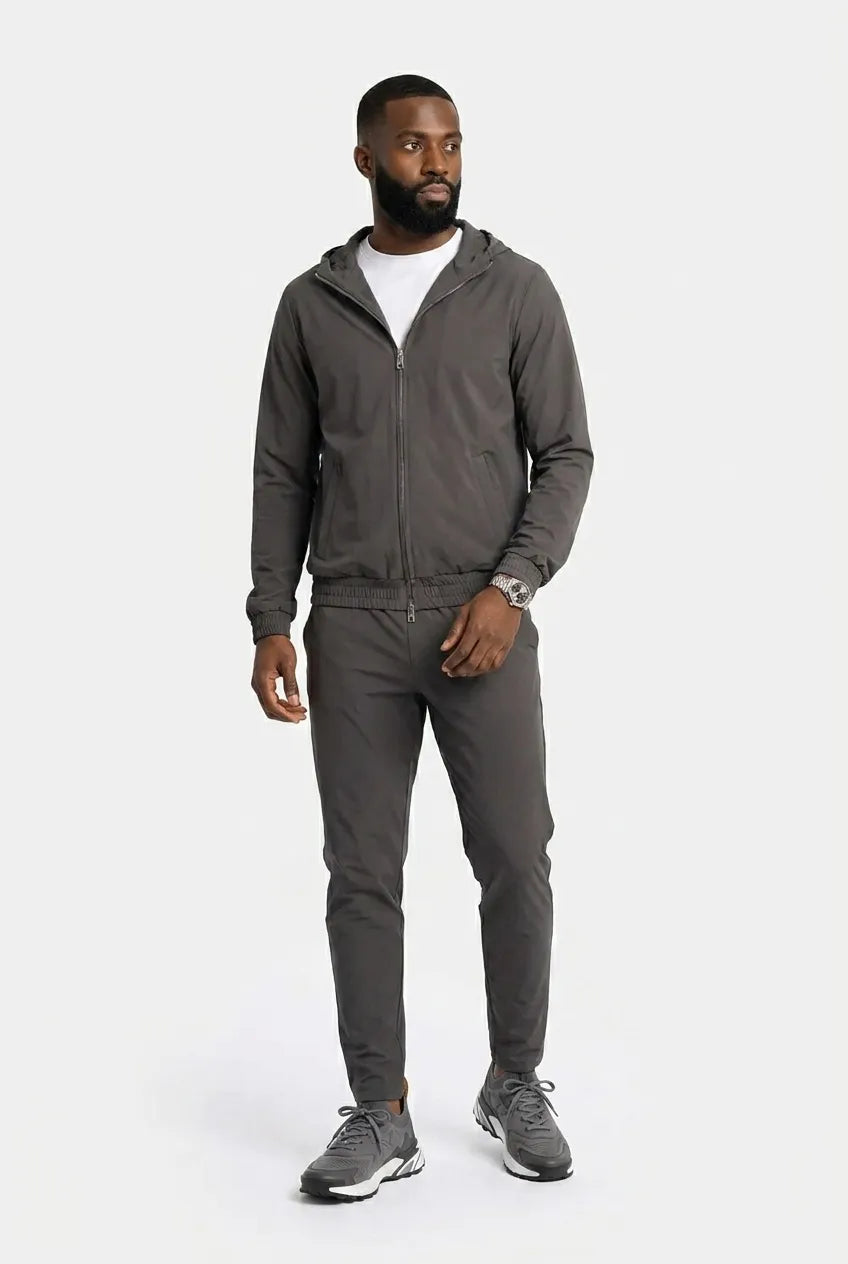 COMOCLO COMOCLO Ensemble Signature Homme Anthracite Capuche — Vêtement homme luxe Anthracite | comoclo.com