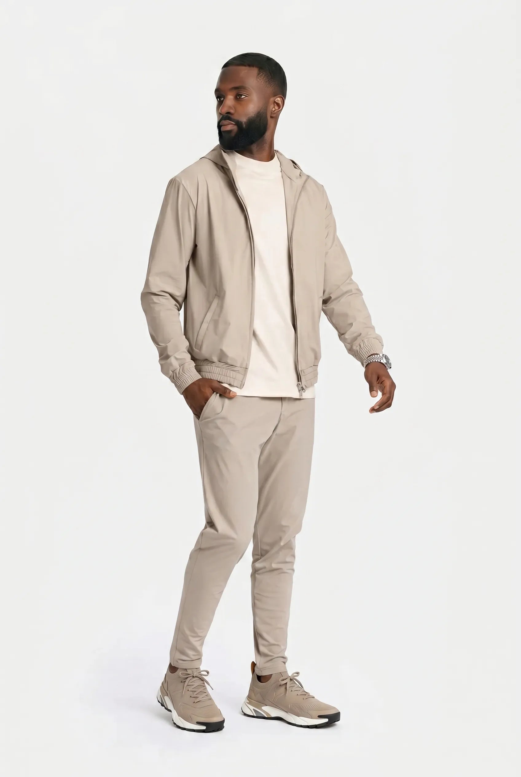 COMOCLO Ensemble Signature Sable Capuche — Vêtement homme luxe | comoclo.com