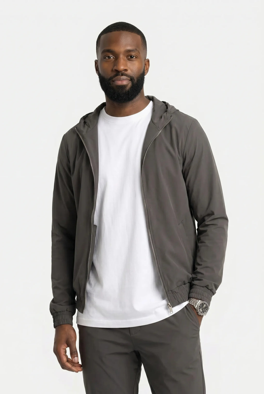 COMOCLO COMOCLO Ensemble Signature Homme Anthracite Capuche — Vêtement homme luxe Anthracite | comoclo.com