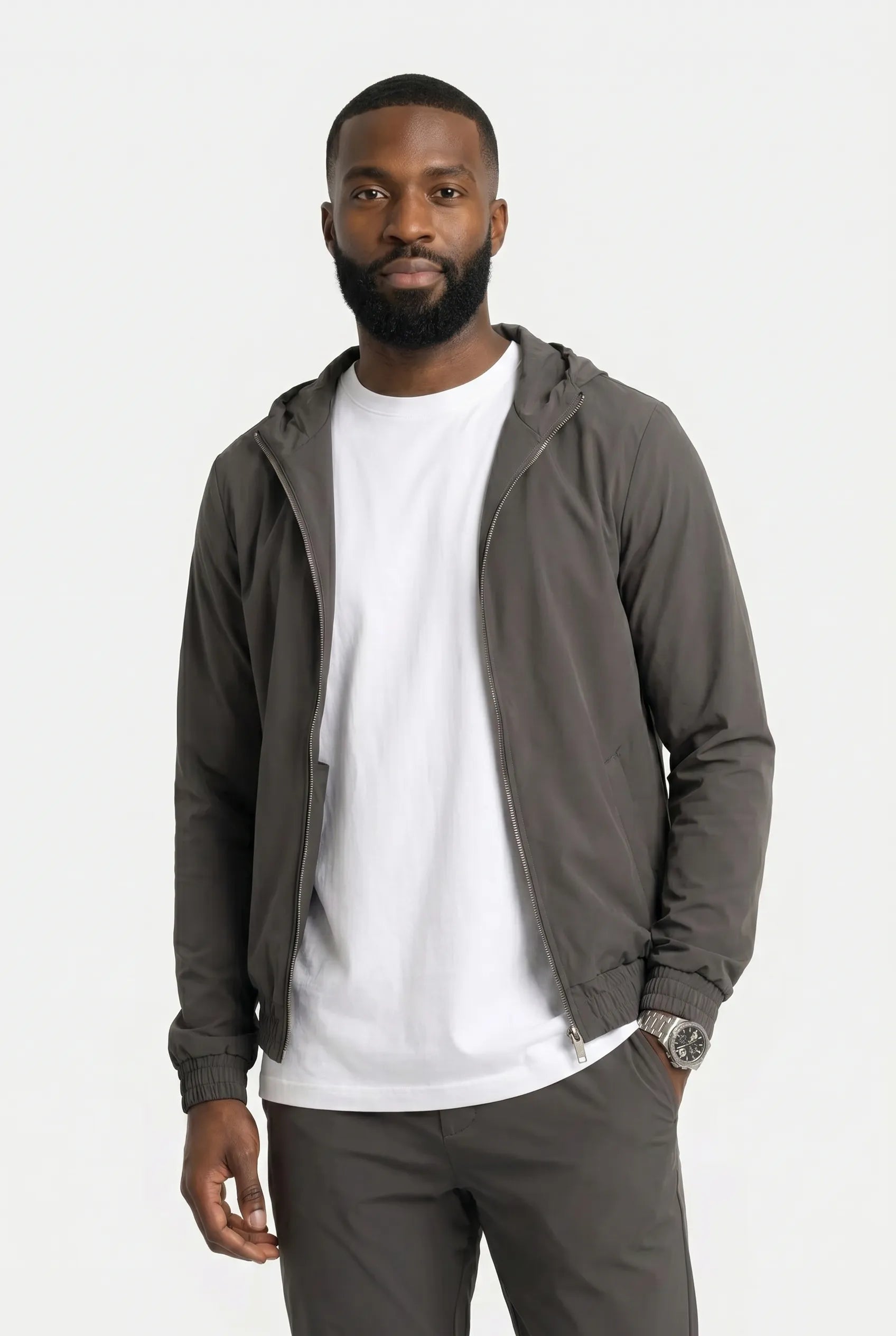 COMOCLO COMOCLO Ensemble Signature Homme Anthracite Capuche — Vêtement homme luxe Anthracite | comoclo.com