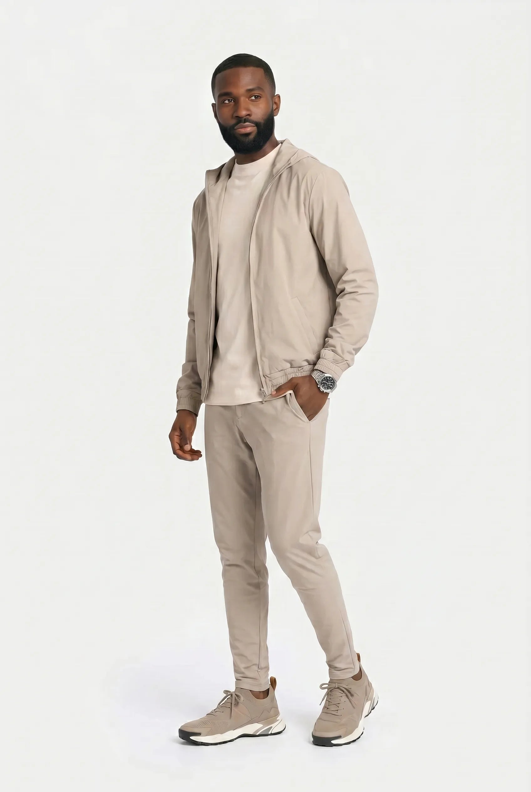 COMOCLO Ensemble Signature Sable Capuche — Vêtement homme luxe | comoclo.com