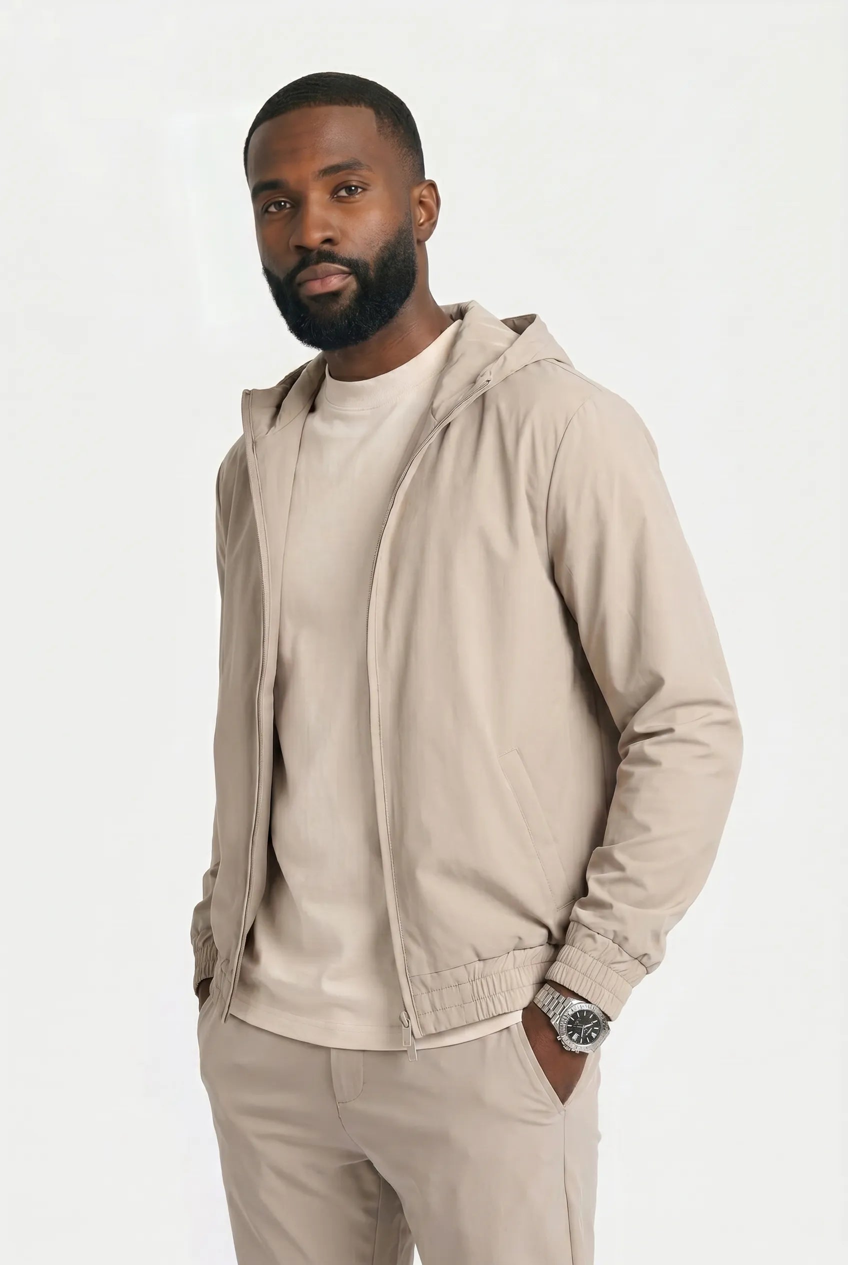 COMOCLO Ensemble Signature Sable Capuche — Vêtement homme luxe | comoclo.com