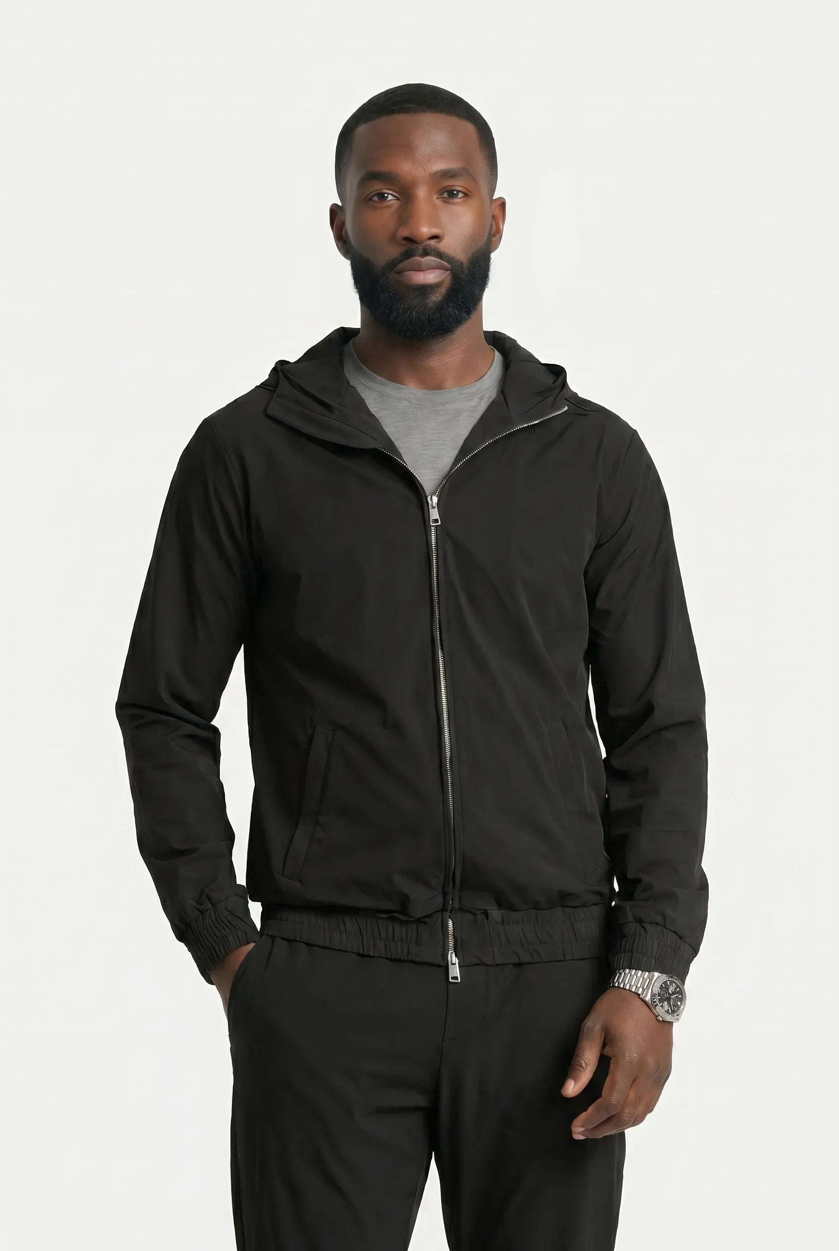 COMOCLO COMOCLO Ensemble Signature Homme Noir Capuche — Vêtement homme luxe Noir | comoclo.com