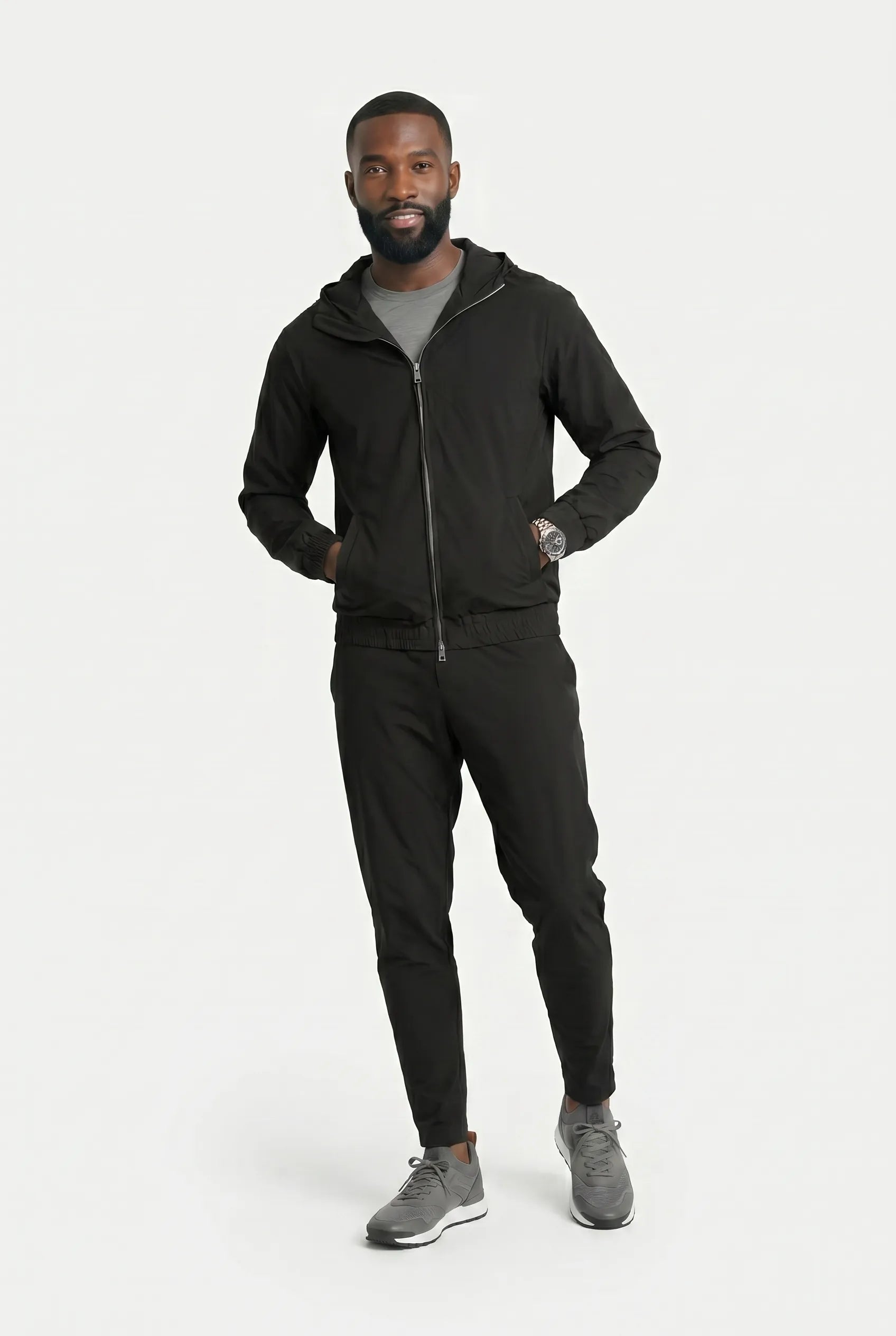 COMOCLO COMOCLO Ensemble Signature Homme Noir Capuche — Vêtement homme luxe Noir | comoclo.com